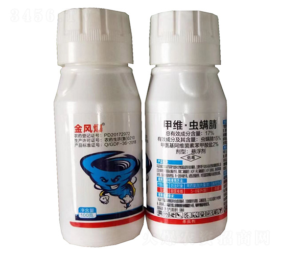 17%甲維·蟲螨腈懸浮劑100g-金風(fēng)爆-綠坤生物