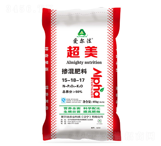 超美摻混肥料15-18-17-愛爾法
