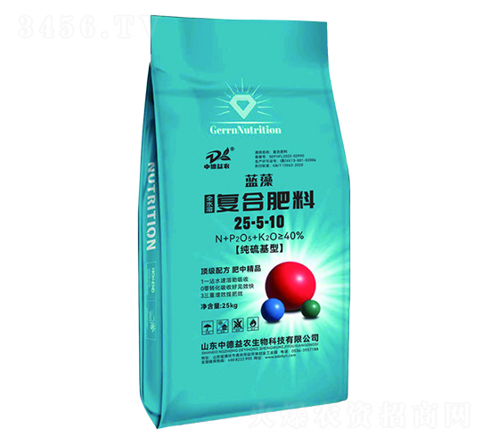 純硫基型復(fù)合肥料25-5-10-藍(lán)藻-中德益農(nóng)
