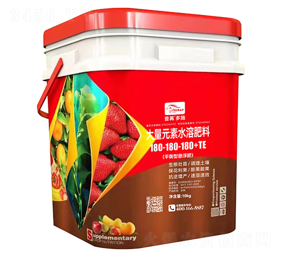 平衡型懸浮大量元素水溶肥料180-180-180+TE普苒多施
